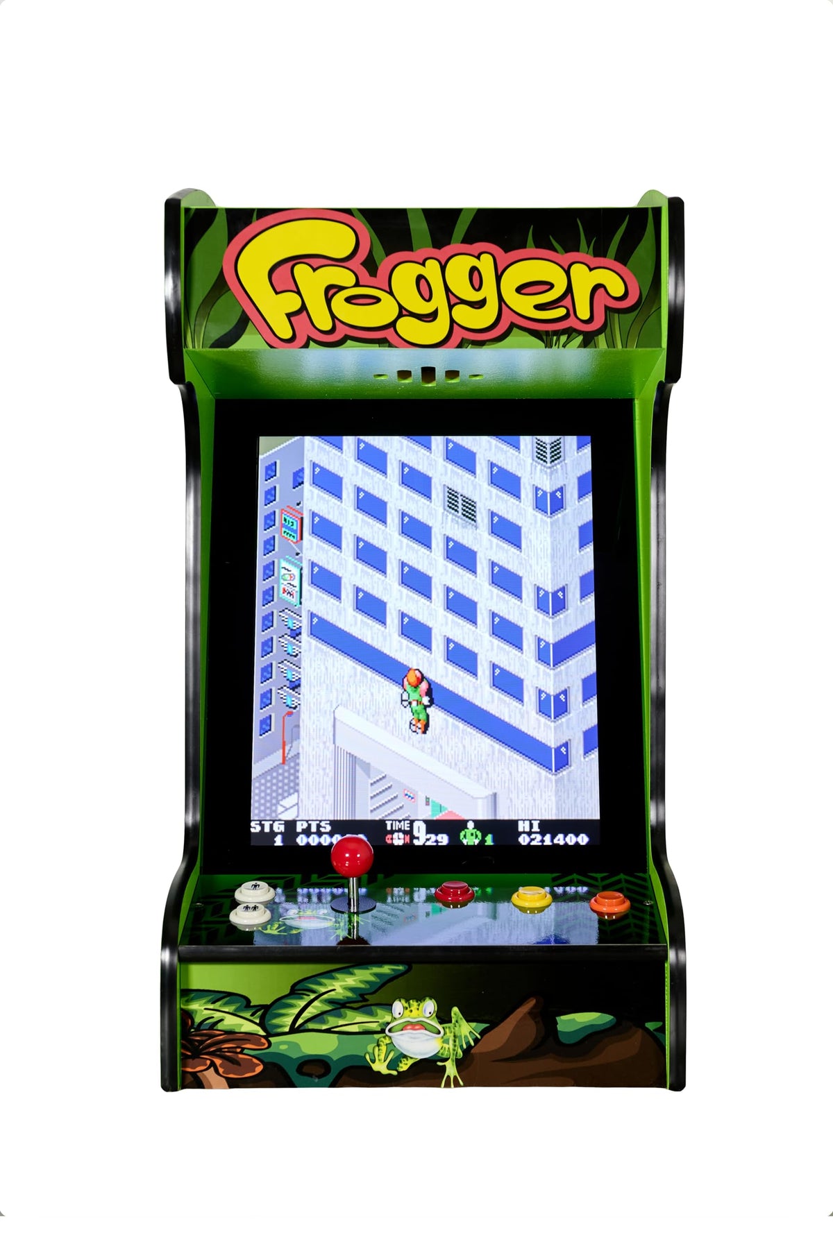 Classic Home Arcade Machine - Tabletop and Bartop - 412 Retro Games - Full Size LCD Screen, Buttons and Joystick (Green)