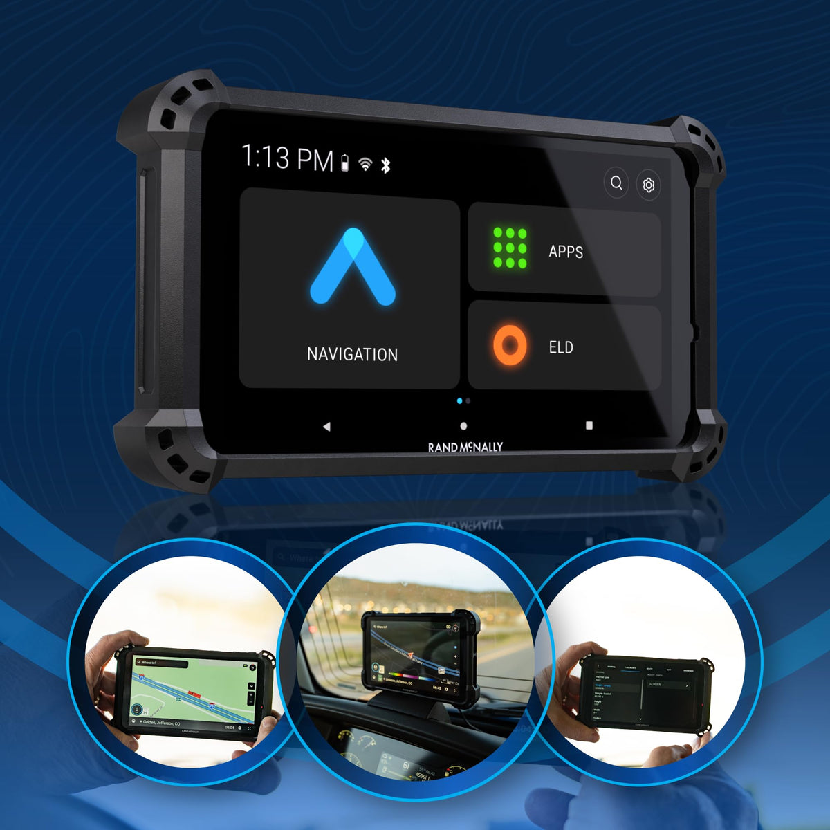 Rand McNally GPS Tablet, 6 Inch, Truck Navigation, Android, Real-Time Traffic, Fleet Management, RANDTAB6