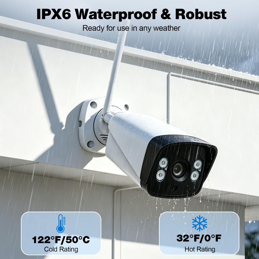 VTimes Smart Home Security Camera System Wireless Outdoor with Monitor