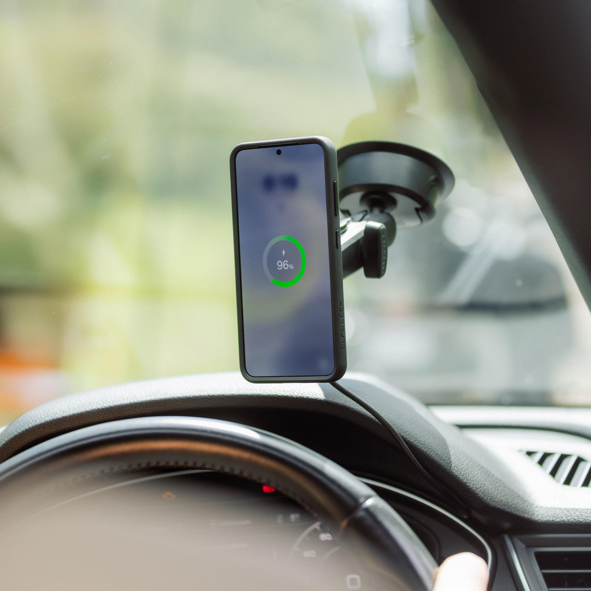 Quad Lock Heavy Duty Suction Car Phone Mount with MAG Phone Case and MAG Wireless Charging Head for Pixel 11 Pro XL