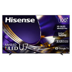 Hisense 55" U7 Mini-LED ULED 4K UHD Best Premium Gaming HDR Smart Fire TV (55U7SF, 2026 New) - Hi-QLED, Native 165Hz, VRR 330, Dolby Vision IQ · Atmos, IMAX Enhanced, Anti-Reflection, 2.1.2 Ch, Alexa+