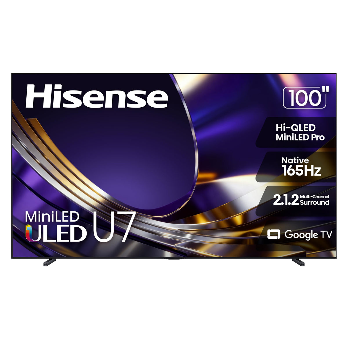 Hisense 55" U7 Mini-LED ULED 4K UHD Best Premium Gaming HDR Smart Fire TV (55U7SF, 2026 New) - Hi-QLED, Native 165Hz, VRR 330, Dolby Vision IQ · Atmos, IMAX Enhanced, Anti-Reflection, 2.1.2 Ch, Alexa+