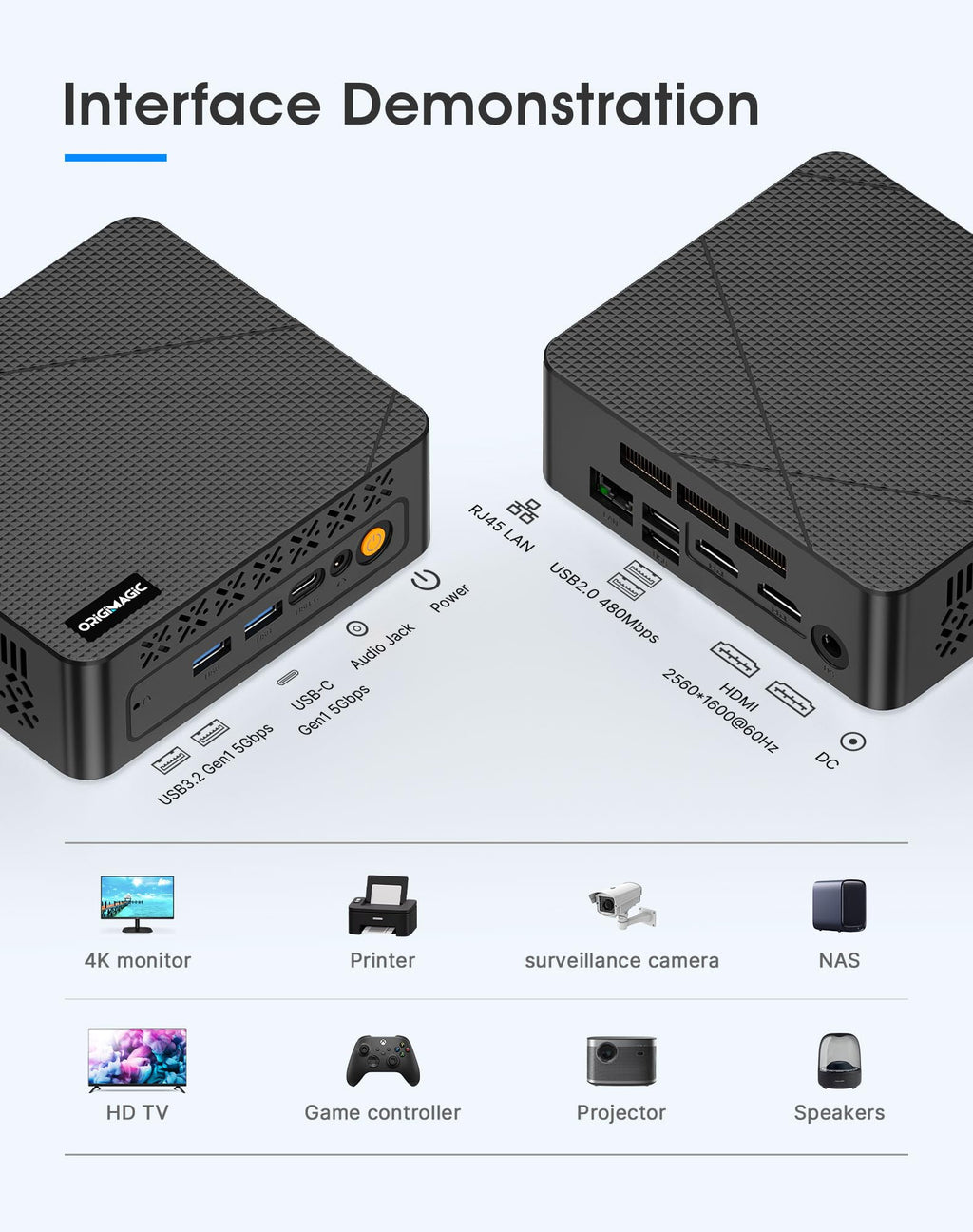 C3 Mini PC Intel Core i3-5005U, 8G RAM 512G SSD