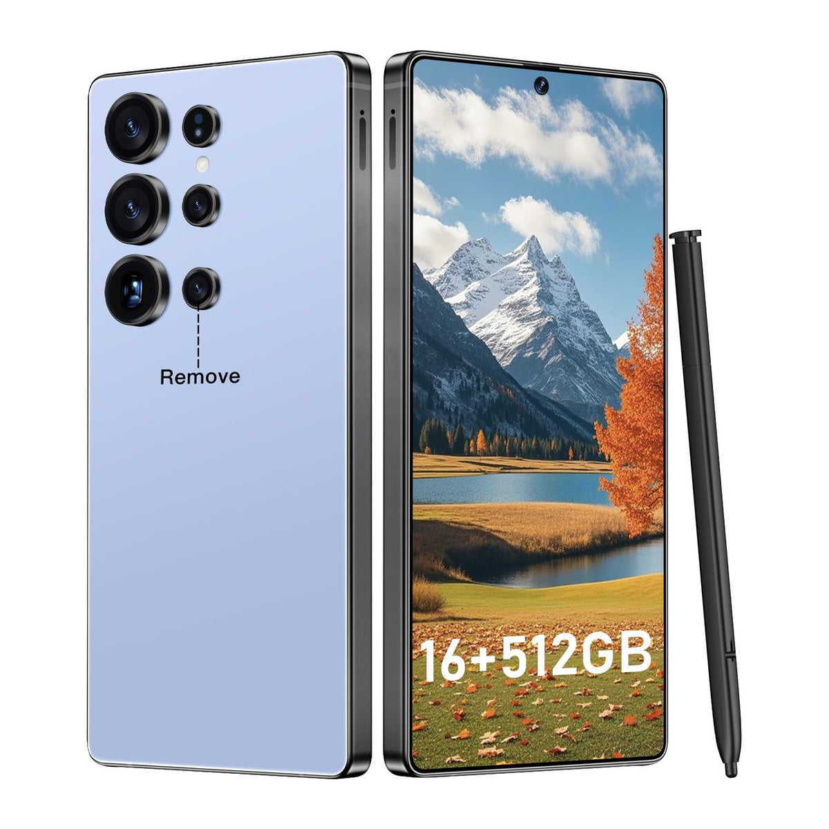 OEJBK I25 Ultra: Powerhouse 16GB/512GB, 2-Day 7000mAh Battery, Huge 6.99" Android 14 Phone w/Built-in Stylus - Your All-in-One Device The Superior Choice (White)