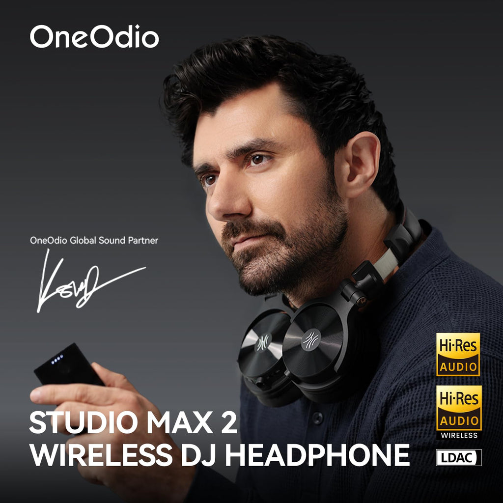OneOdio Studio Max 2 Wireless Dj Headphones, 9ms Latency, Studio LDAC