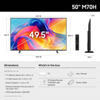 Samsung 50-Inch Class M70H Series, Mini LED, 4K, Smart TV, 2026 Model