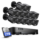 ANNKE 16 Channel Security Camera System, 12Pcs 2MP Outdoor Cameras, 2TB HDD