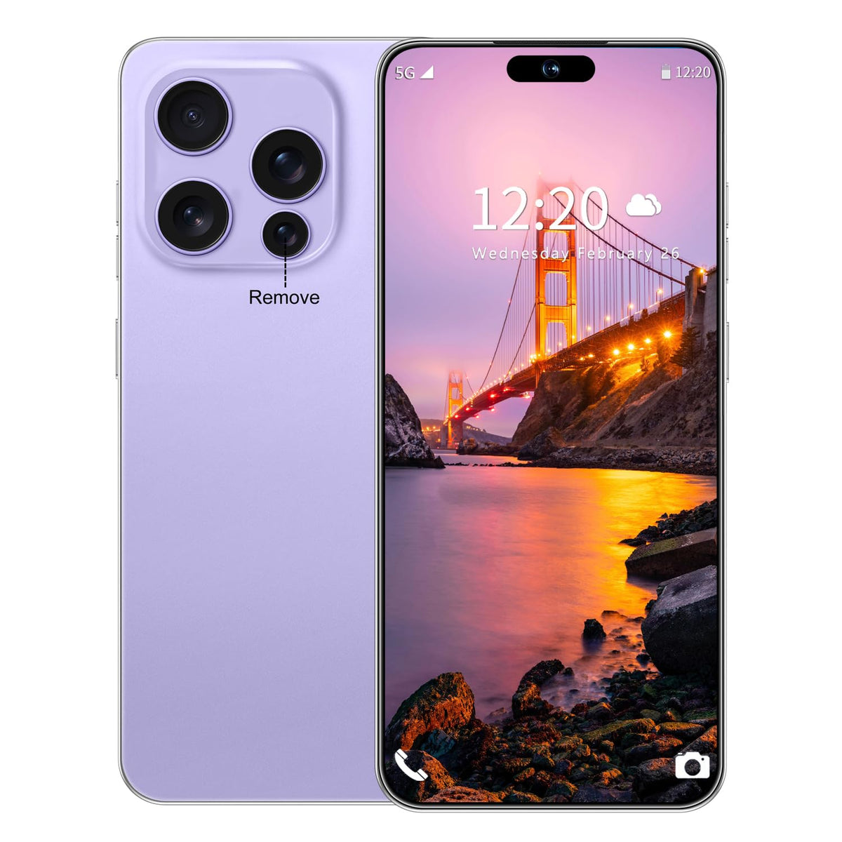 Huness I16 PM 16+1TB Smartphone Unlocked Cell Phone,6.99" HD Screen Unlocked Phones,Battery 7000mAh Android 14,Face ID/Fingerprint Button unlock/Photos/5G/Dual SIM/GPS (Pink)