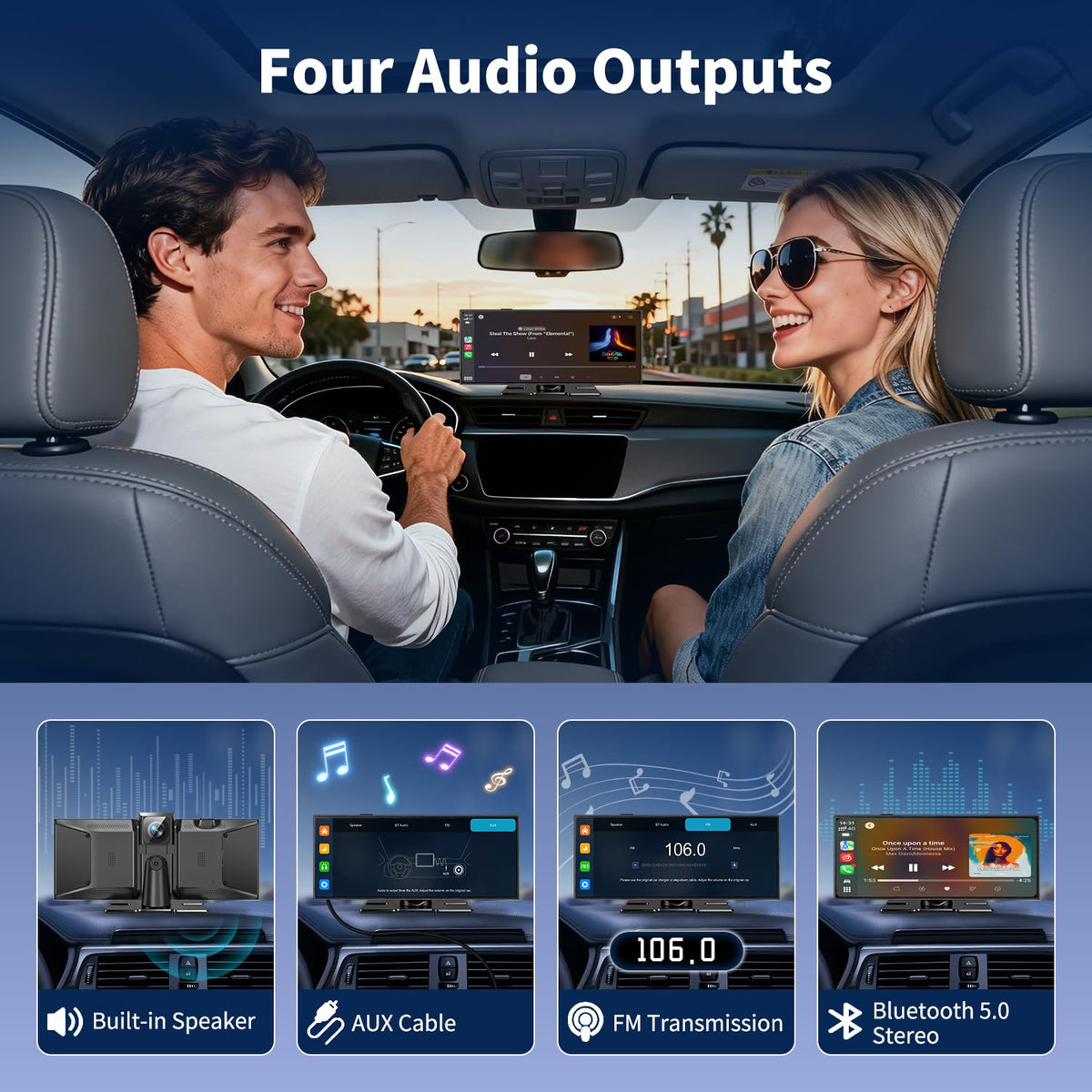 11.5" Wireless CarPlay Screen for Car with Apple CarPlay & Android Auto