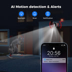 Hiseeu Solar Camera Security Outdoor, 4 Pack 100% Wireless 4MP WiFi Cameras