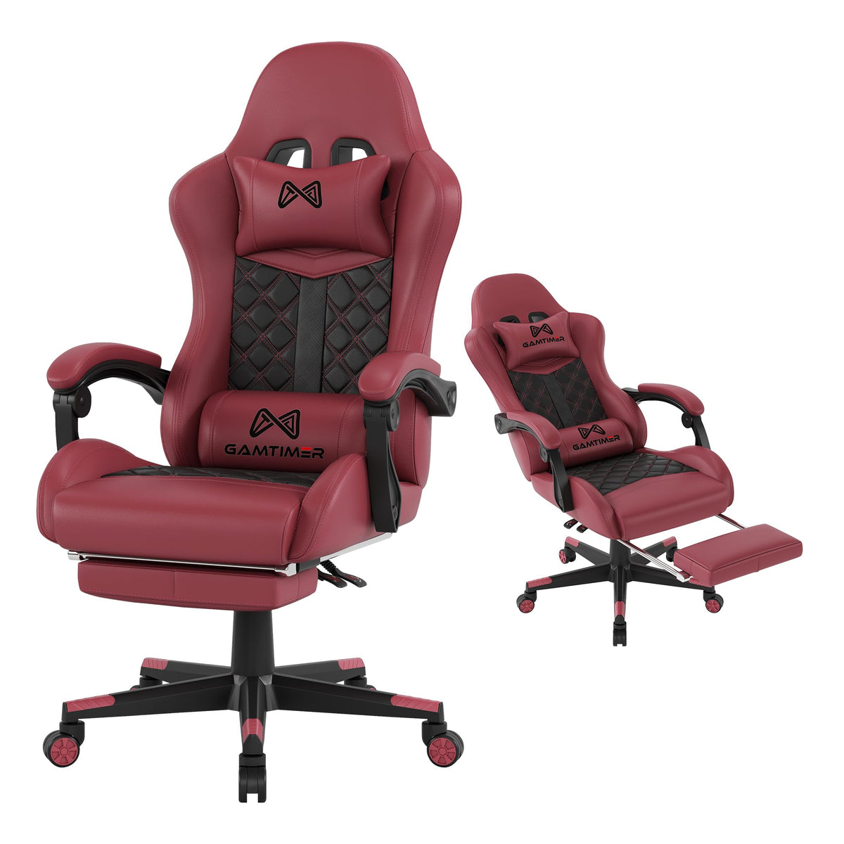 Gaming Chair, 400 lbs Adult Chair, High Back Computer Chair with Footrest and Linked Armrests, Office Video Game Chair with Lumbar Support(Green)