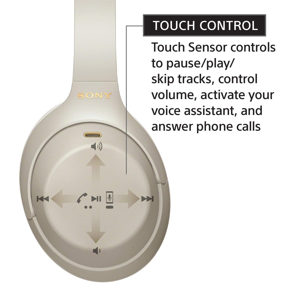 Sony WH-1000XM4 Wireless Noise Cancelling Headphones, Silver