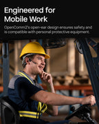 SHOKZ OpenComm2 Open-Ear Bluetooth Headset, Noise-Canceling Mic