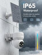 GNCC Wireless Solar Security Cameras Outdoor, 2.4G WiFi, SD/Cloud, 4 Pack