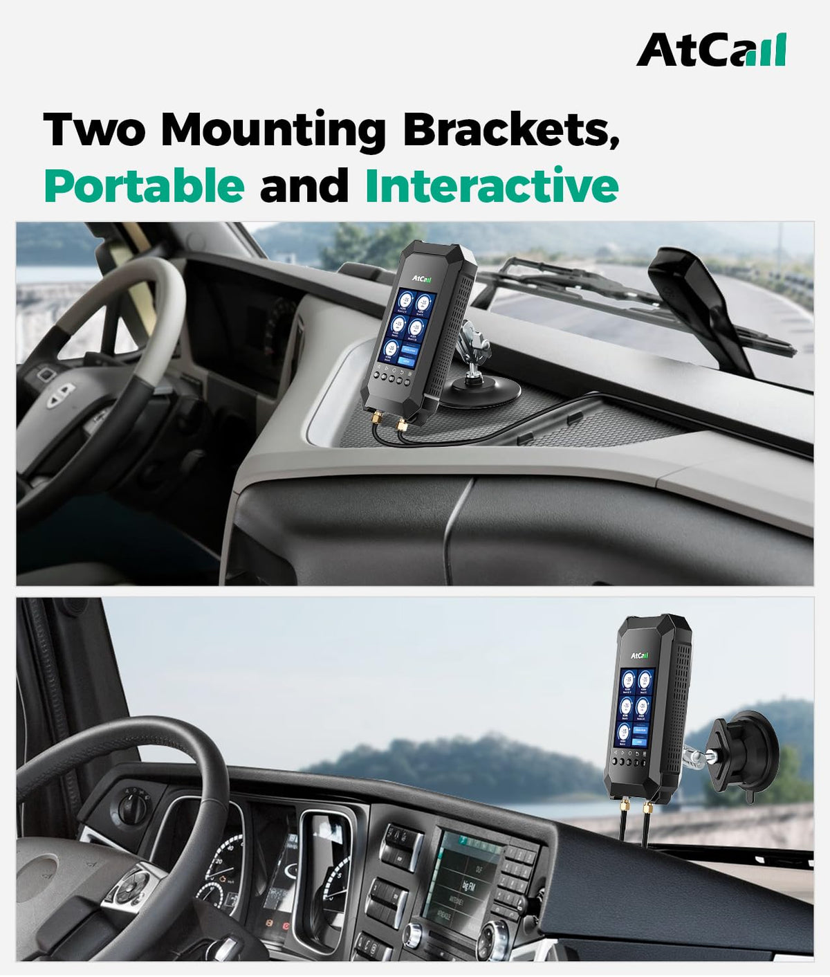 Cell Phone Booster for Truck with LCD, 5G 4G LTE All Carriers, FCC Approved