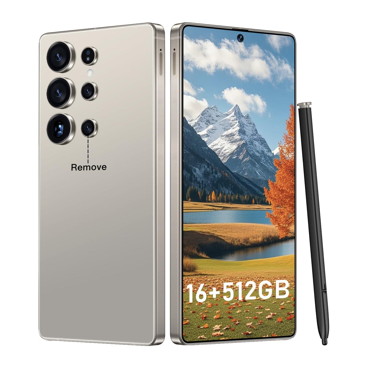 OEJBK I25 Ultra: Powerhouse 16GB/512GB, 2-Day 7000mAh Battery, Huge 6.99" Android 14 Phone w/Built-in Stylus - Your All-in-One Device The Superior Choice (White)