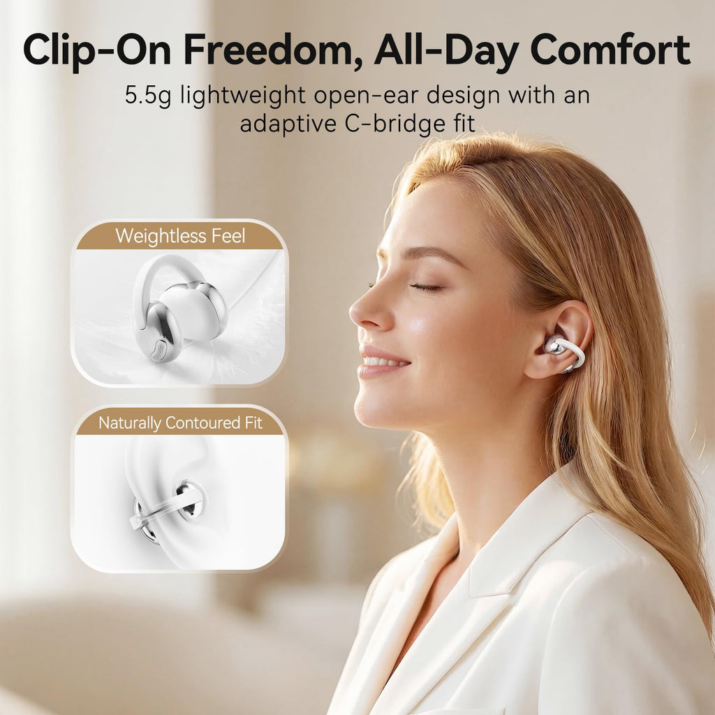 TCL NXTPAPER 70 Pro Phone Bundle with CrystalClip Open Ear Clip-On Earbuds