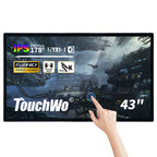 43 inch Interactive Touchscreen Monitor, Smart Board with 16:9 Display 1080P, Win-10 Electronic Whiteboard Touchscreen PC for Office and Classroom, Core i7 RAM 8G & ROM 256G