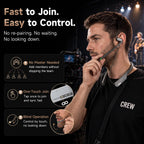 SYNCO Xtalk S5 Wireless Intercom Headset System, 5-Pack, in-Ear Neckband