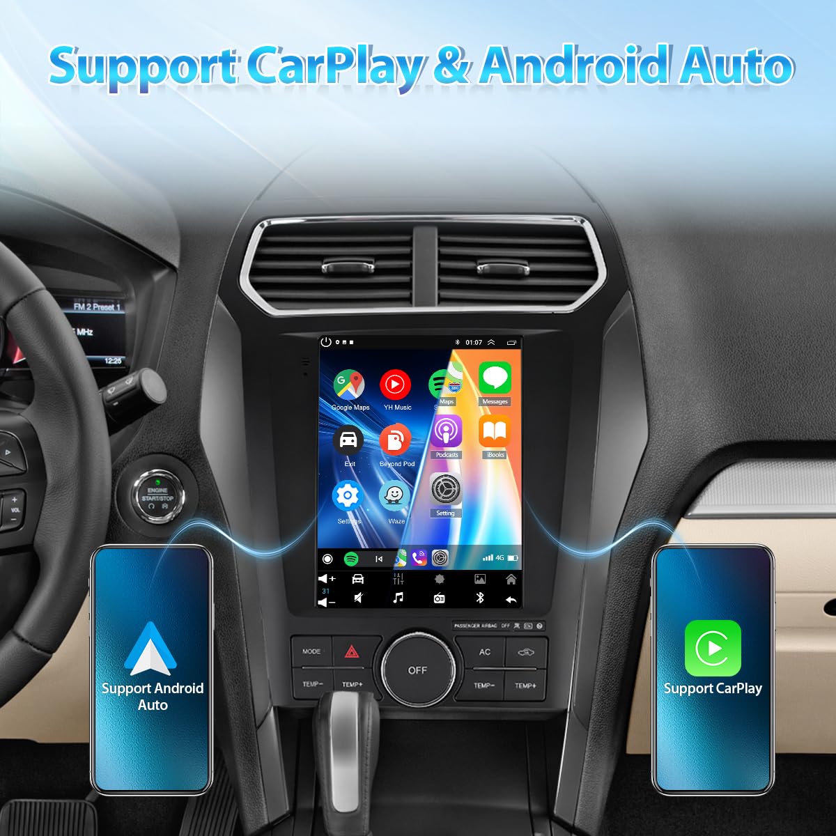 Android 15 Car Stereo Head Unit for Ford Explorer 2013‑2018