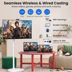 32 Inch 4K Smart Portable TV on Wheels, Touch Screen Monitor