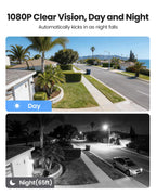 ZOSI 8CH 5MP Security DVR System, 4 x 1080p PT Audio Cameras, 500GB HDD