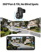 ZOSI 8CH 5MP Security DVR System, 4 x 1080p PT Audio Cameras, 500GB HDD