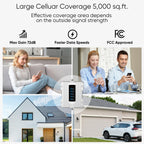 Cell Phone Booster with Smart LCD Display up to 5,000 sq ft, FCC Approved