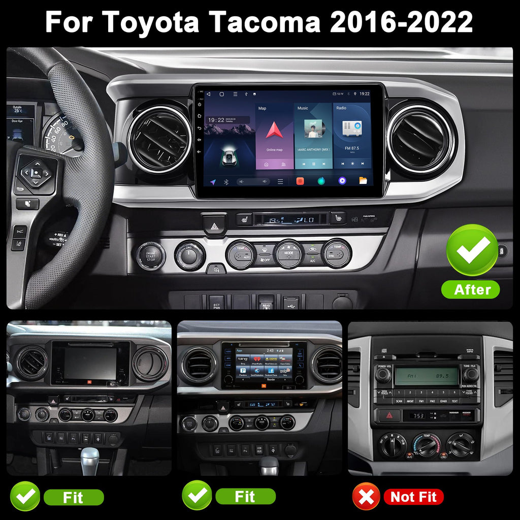 10'' 8Core & 64GB ROM Car Stereo Radio for Toyota Tacoma 2016-2022