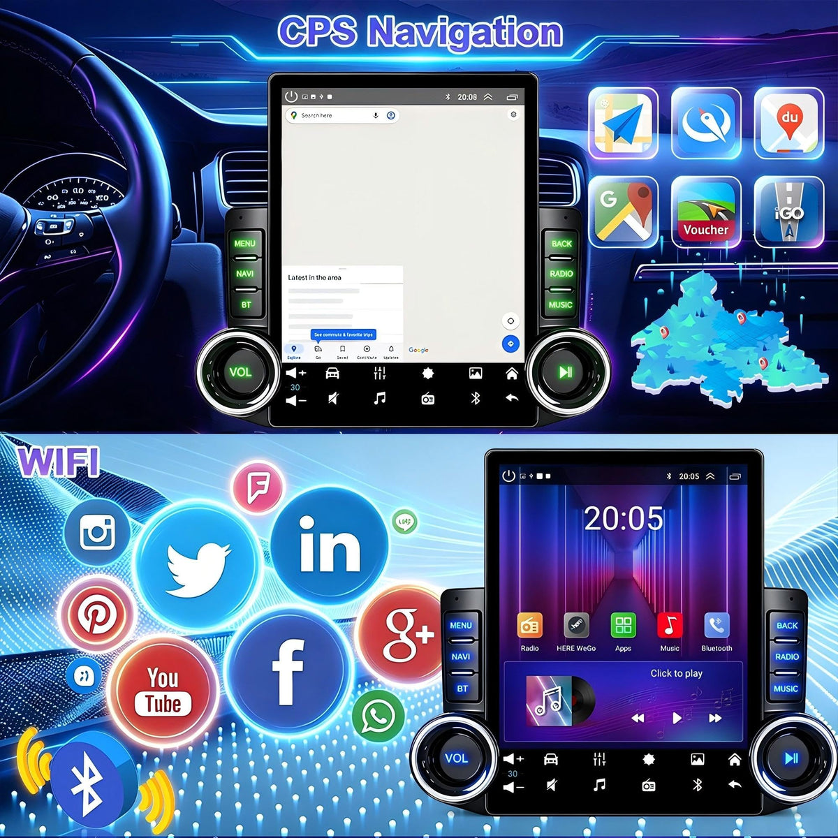 9.7-inch Android 15 Car Stereo for Toyota Tundra 2012