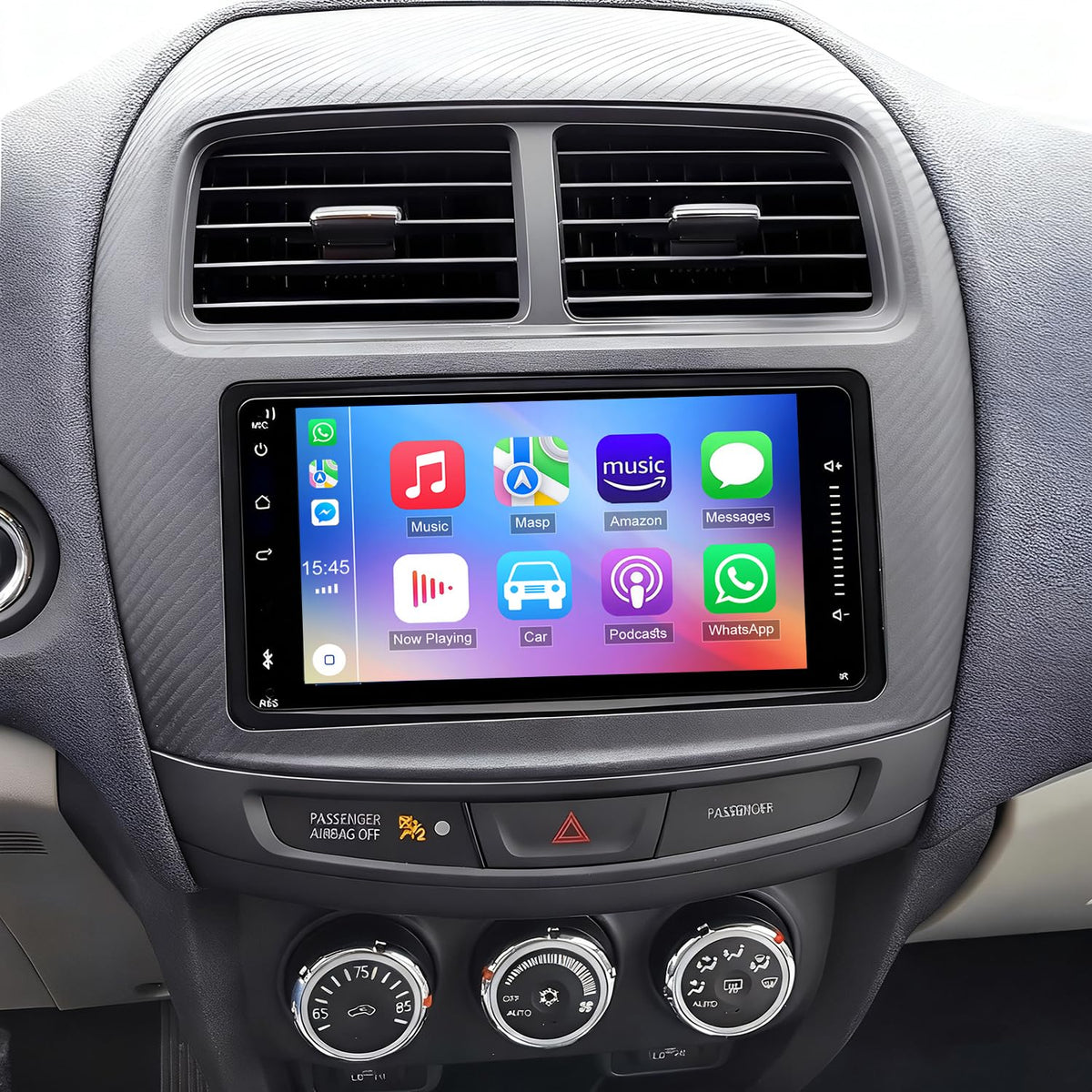 Double Din Android 14 Car Radio Stereo Upgrade for Mitsubishi Outlander Sport 2013-2025, 7inch IPS Touch Screen Head Nuit GPS Navi with Carplay Android Auto Bluetooth WiFi FM SWC DSP SWC Backup Camera