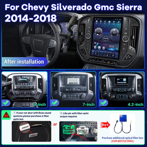 12.1" 8Core Radio Upgrade for Chevy Silverado GMC Sierra 2014-2018,8+128G