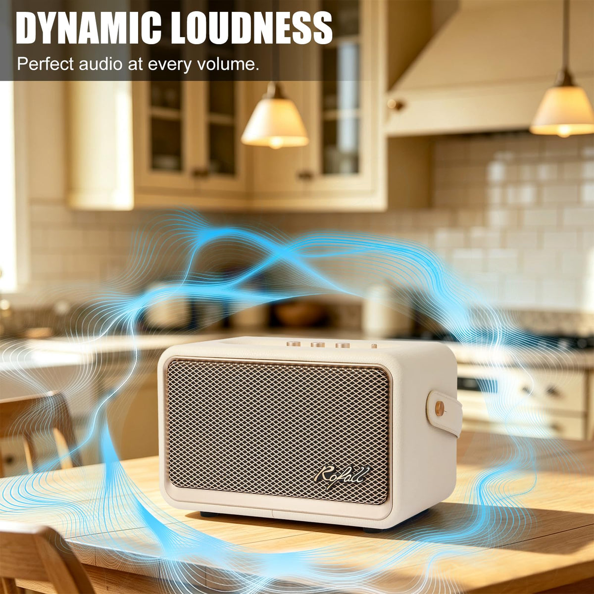 Home Bluetooth Speaker, Loud Stereo Sound with Bass and Treble Controls