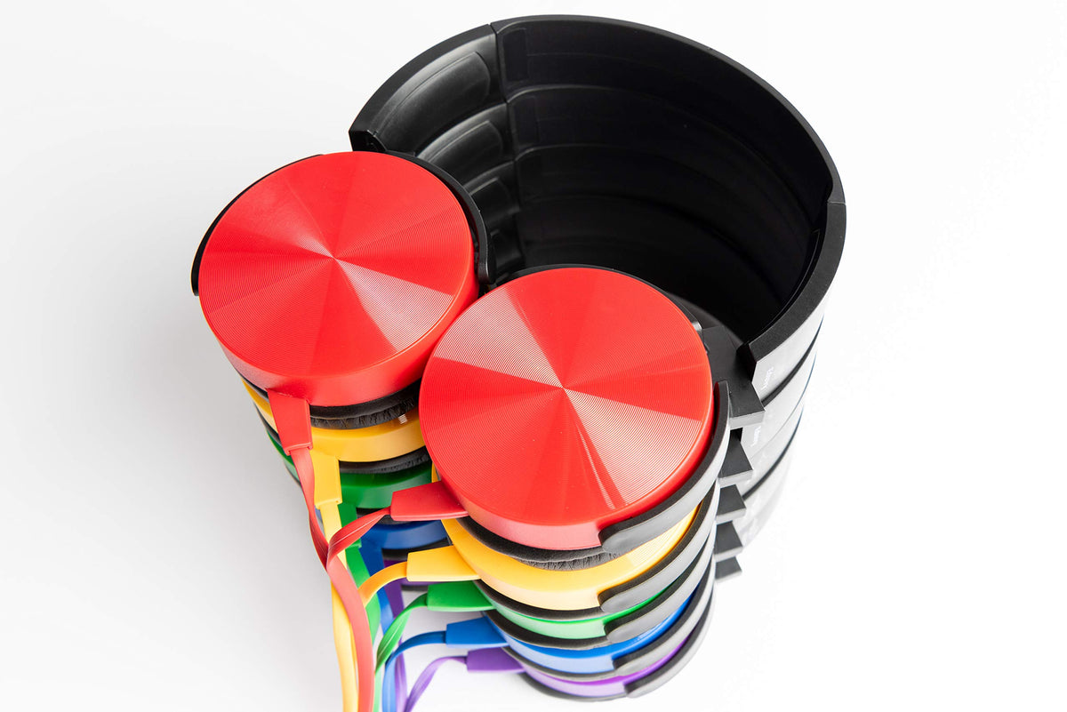 Classroom Headphones Bulk 24 Pack, Wired Assorted Student School Class Set