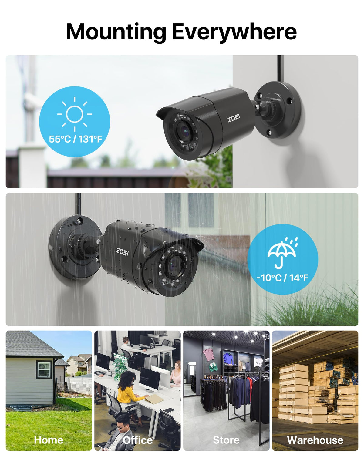 ZOSI 3K Lite 16CH Security Camera System, 16X CCTV Wired Cameras, 2TB HDD