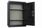 ProtexSafe Electronic Keypad Wall Safe (PWS-1814E)-Black, Burglary Resistant wall safe, digital electronic locking system, velvet interior, automatic door opening, 2 Removable shelves