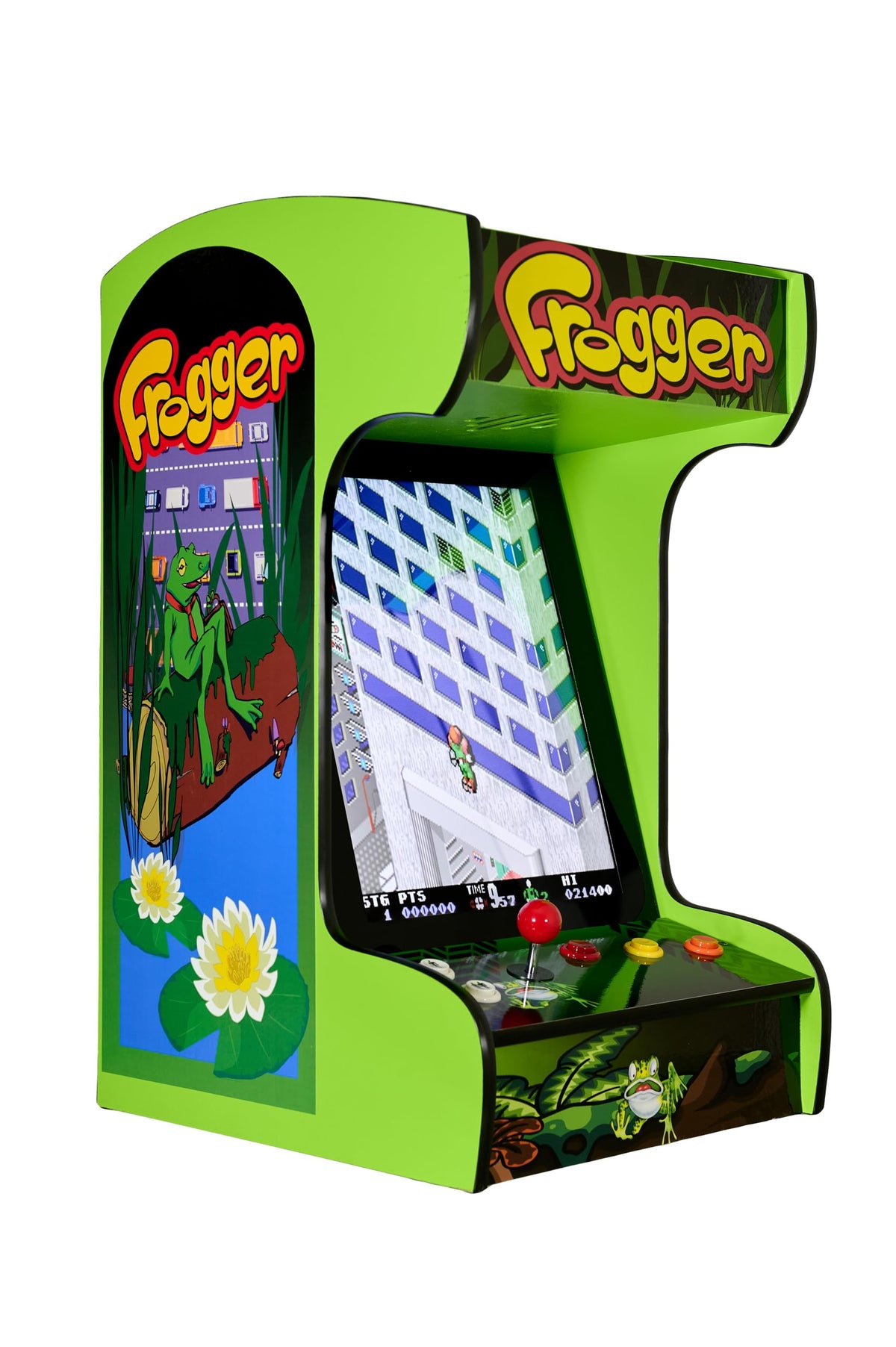 Classic Home Arcade Machine - Tabletop and Bartop - 412 Retro Games - Full Size LCD Screen, Buttons and Joystick (Green)