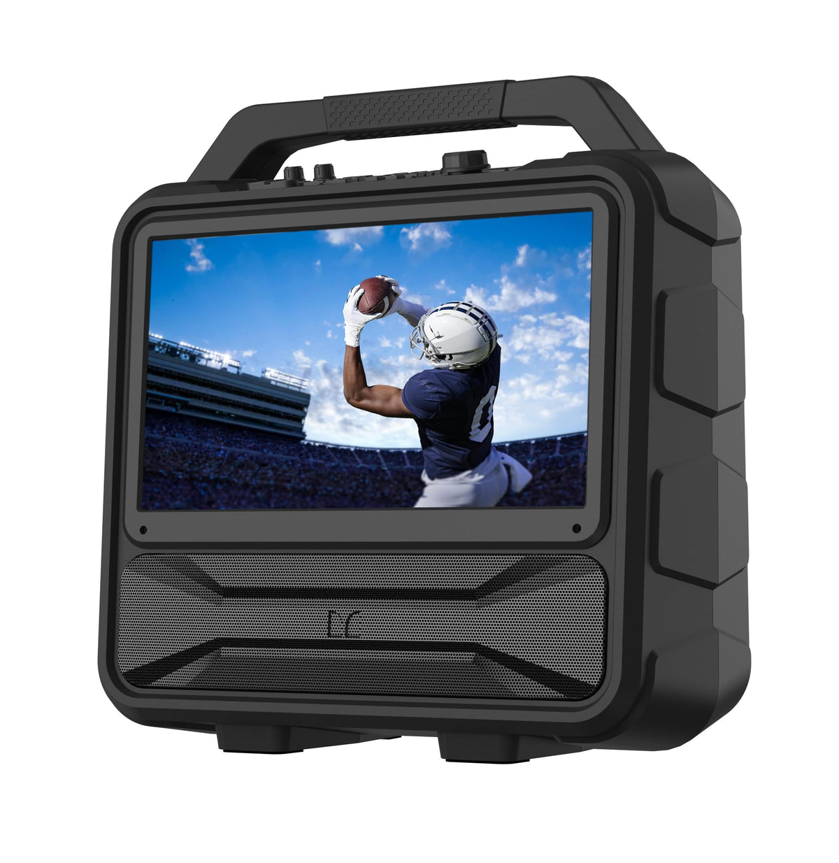 Monster Vision 2 | Portable Entertainment System with 15.6" 1080p Display & 100W Speakers | up to 30 Hours of Playtime | Dual HDMI Ports | Includes USB-C to HDMI Cable | ATSC Tuner for Portable TV use