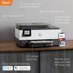 HP OfficeJet Pro 8025 All-in-One Wireless Printer, with Smart Tasks for Home Office Productivity, 1KR57A (Renewed)