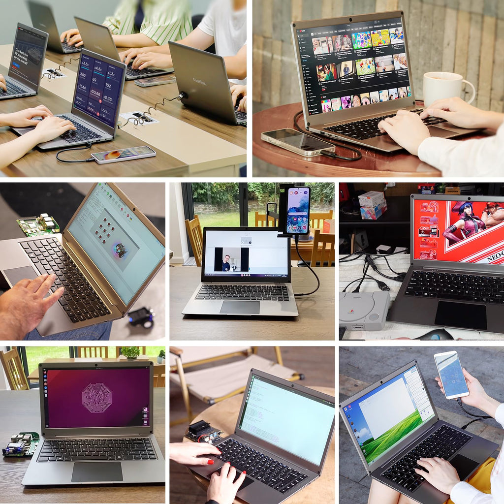 ELECROW 15.6" Portable Monitor with Keyboard, Lapdock 1080P FHD IPS Display