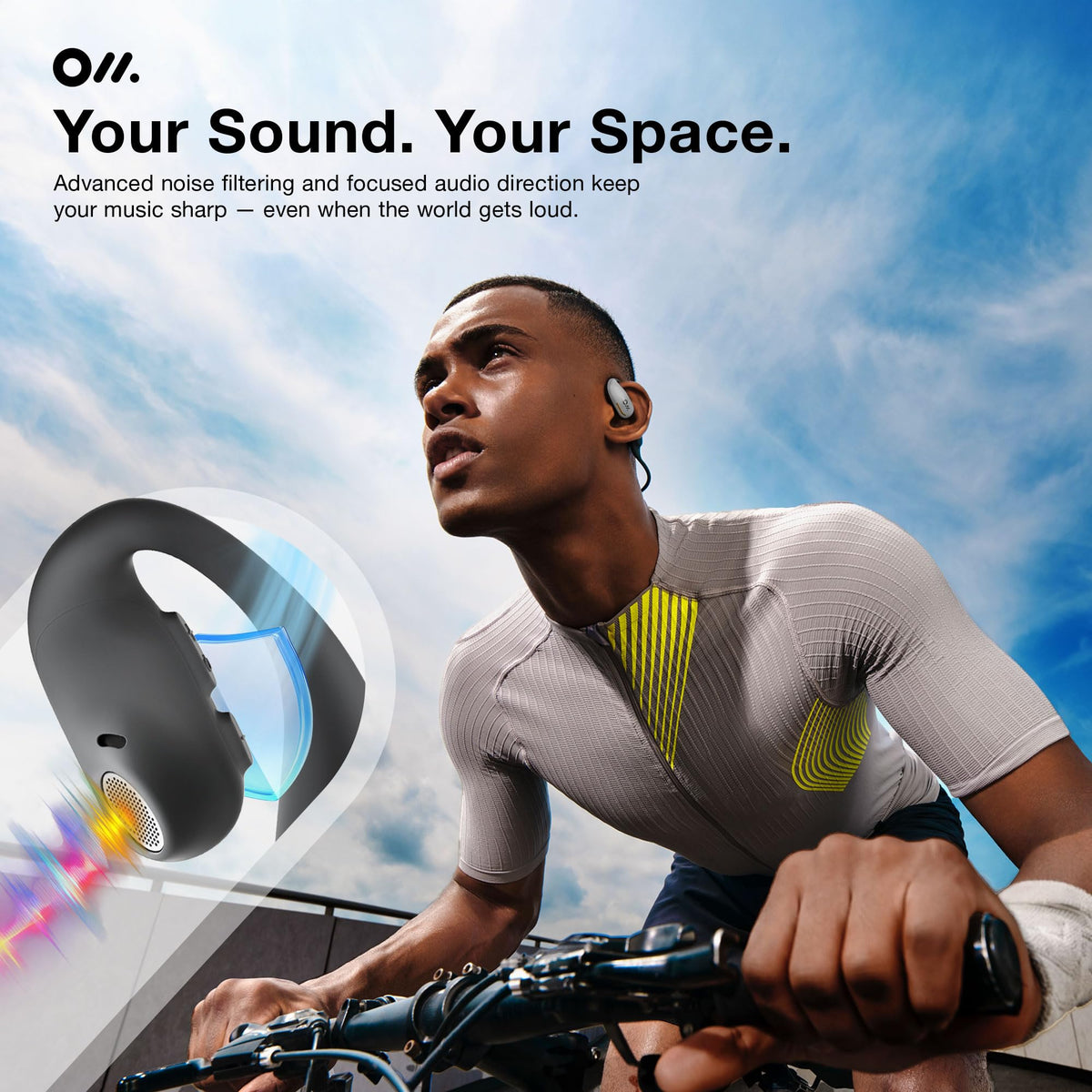 Oladance OWS Sports True Wireless Open-Ear Headphones, IPX8, 15H Playtime