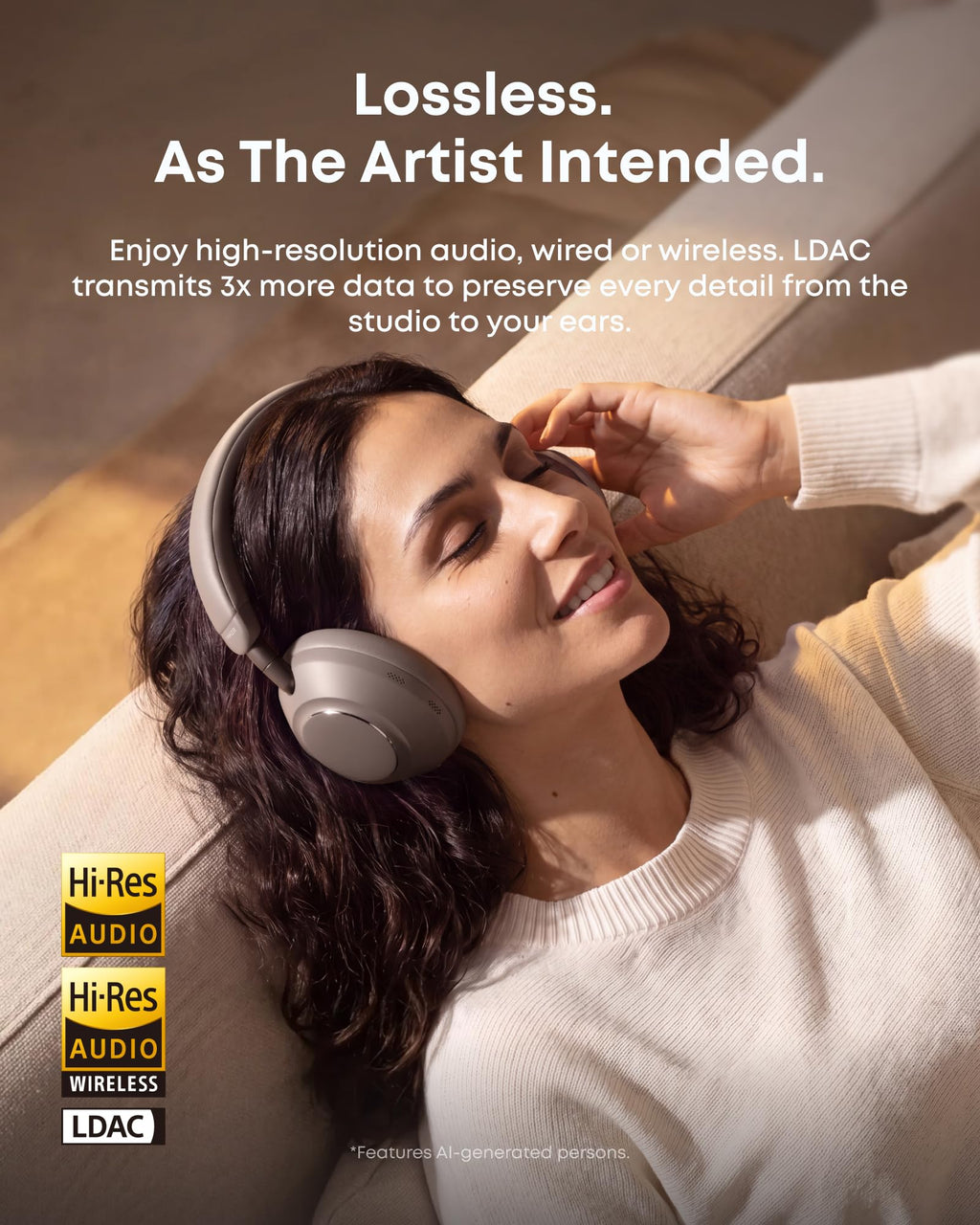 Anker soundcore Space 2 Pro ANC Over-Ear Headphones, Crystal Clear Call