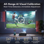 Google TV Smart Outdoor Projector, 4K Projector with WiFi and Bluetooth