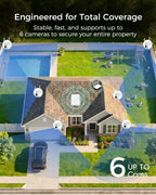 MUBILIFE 4K Solar Security Camera System Wireless Outdoor, 4-Cam Kit