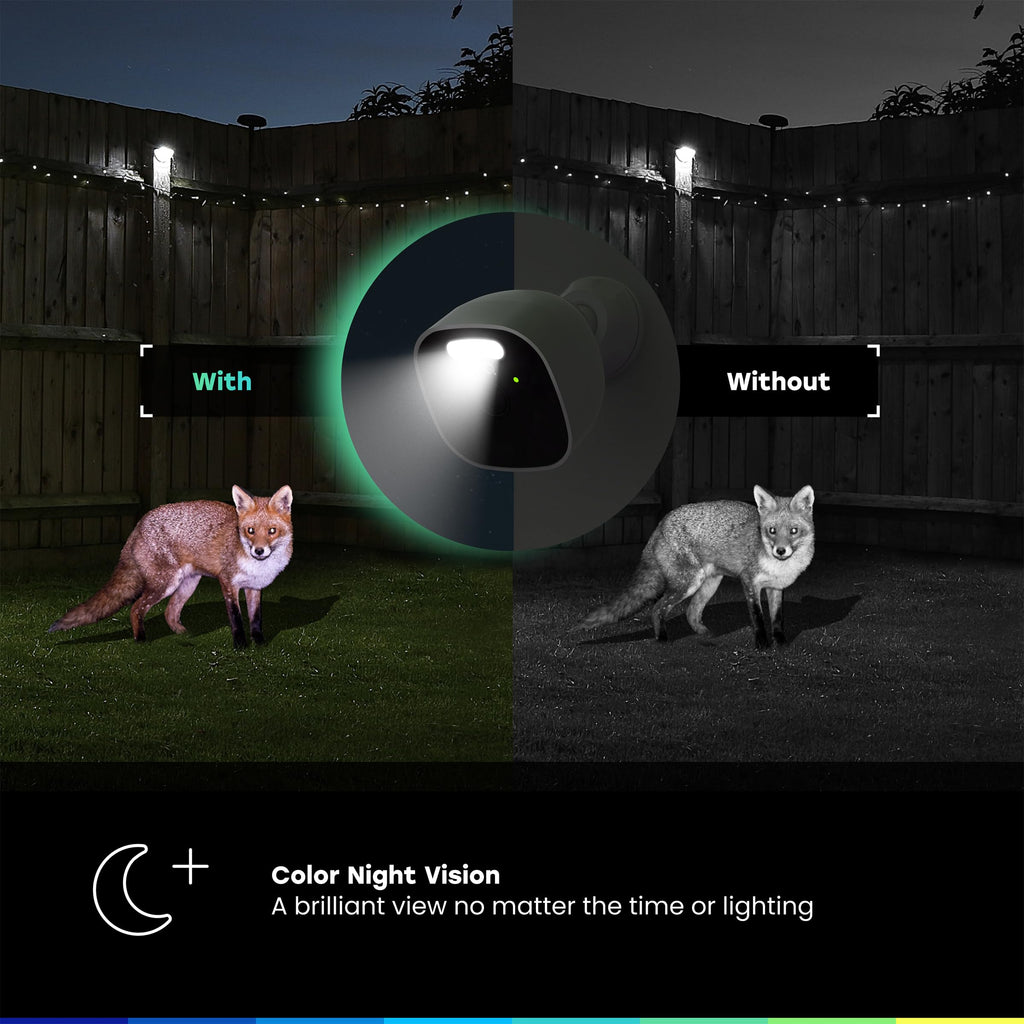 Chamberlain myQ Outdoor Battery Camera | 2K Camera, Color Night Vision, Spotlight, Motion Alerts, Live View with Two-Way Talk, Wireless, Weather-Resistant, Outdoor, White, 2 Pack