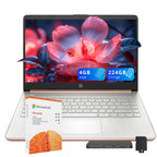 HP Stream 14" HD Laptop for Business, Intel Celeron N4120, 4GB RAM, 224GB Storage (64GB eMMC + 160GB Docking Station Set), Intel UHD Graphics, HD Camera, WiFi, 1 Year Office 365, Win 11, Blue