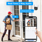 Hiseeu 4K PoE Security Camera System,8Pcs 5MP PoE PTZ Cameras,330° View