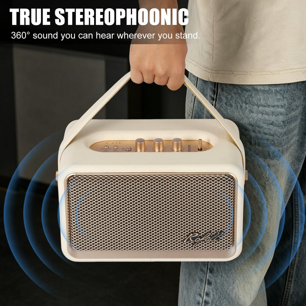 Home Bluetooth Speaker, Loud Stereo Sound with Bass and Treble Controls