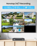 ZOSI 3K Lite Wired Security Camera System, 4 X 2MP CCTV Cameras, 500GB HDD