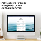 Poly - Studio X70 Video Bar for Large Conference Rooms Poly (Plantronics + Polycom) - Premium 4K Audio & Video Conferencing Solution - Camera, Speakers, & Microphones - Works w/Teams, Zoom (Certified)